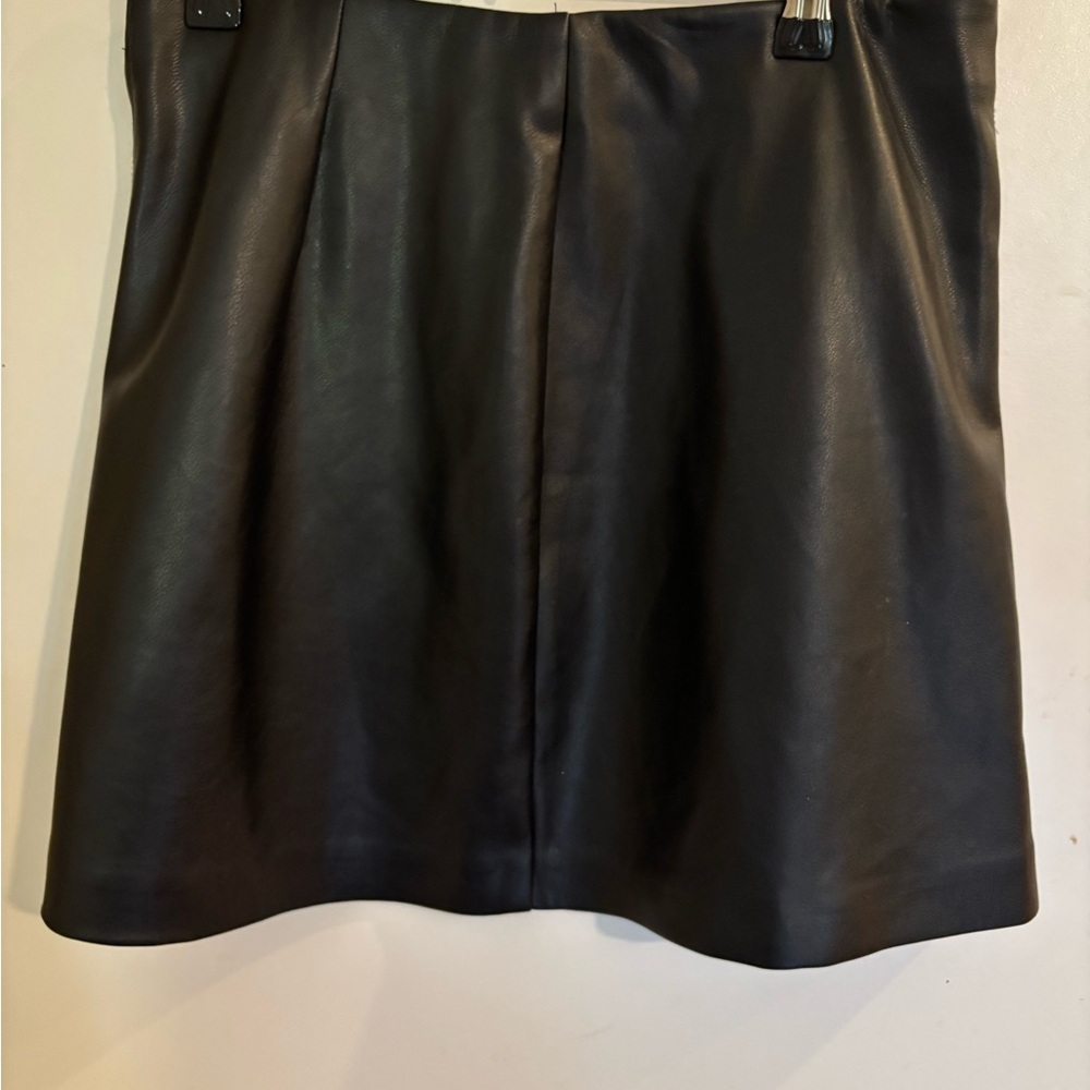 Dynamite Black Mini A-Line Pleated Skirt for Work